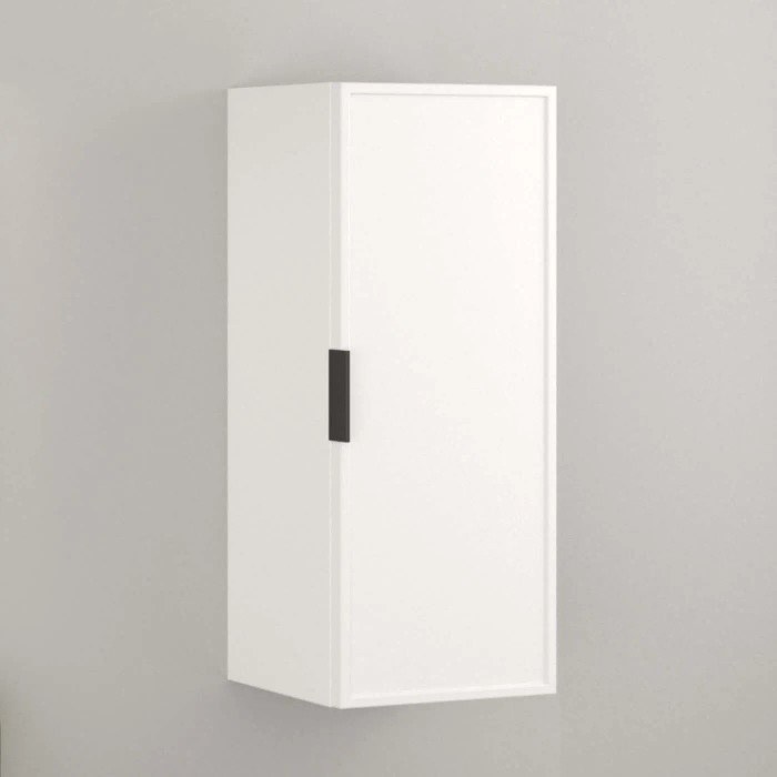 Mobile bagno sospeso t.b.t. bianco con maniglia nera.