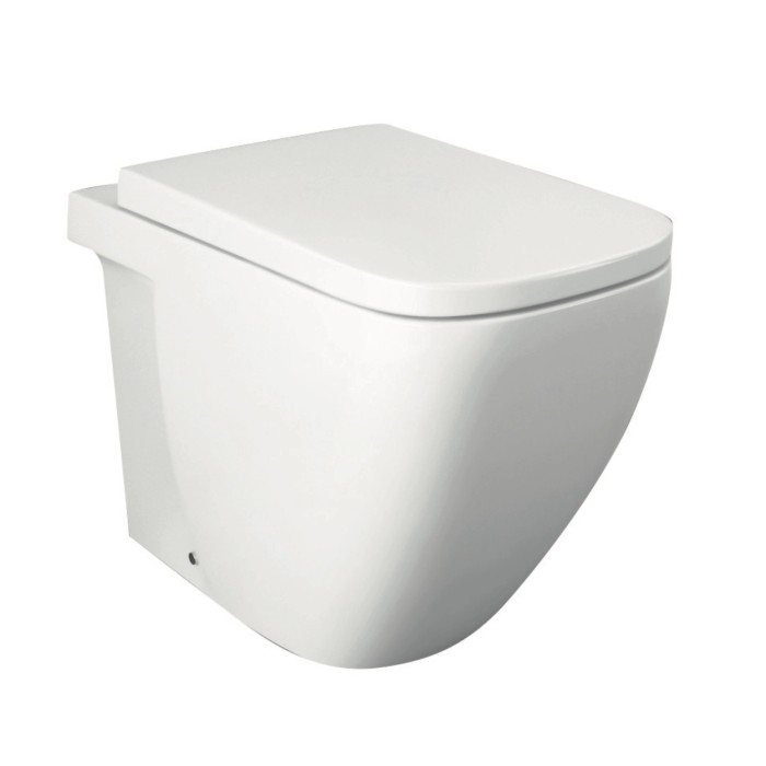 WC Filo Muro t.b.t. bianco sospeso con brida chiusa.