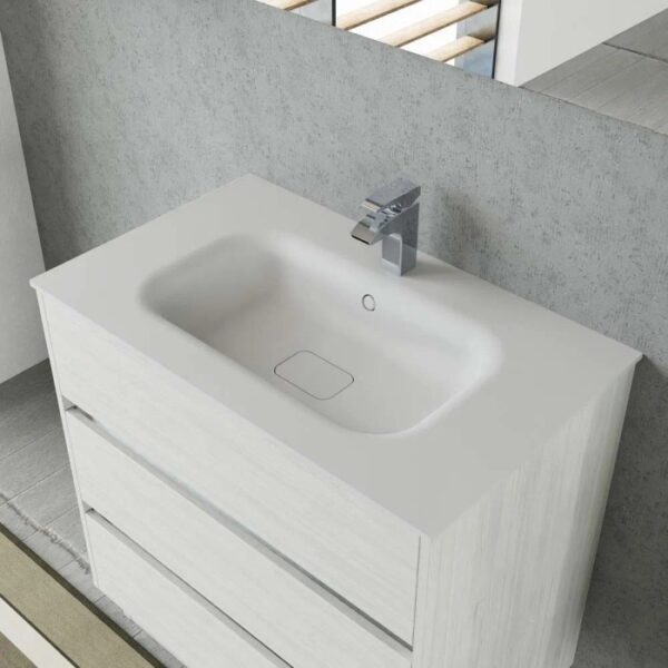 Mobile lavabo t.b.t. con tre cassetti.