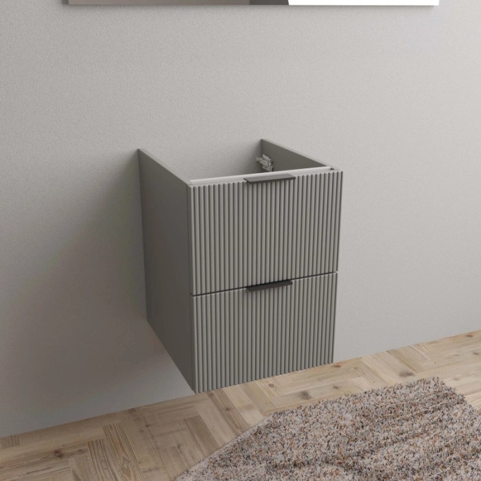 Mobile bagno sospeso t.b.t. grigio con due cassetti.