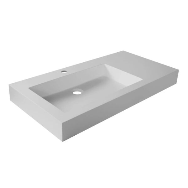 Lavabo d'appoggio t.b.t., rettangolare, bianco. Design moderno per il tuo bagno.