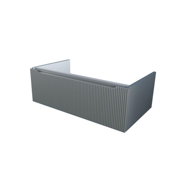 Mobile bagno t.b.t. grigio con frontale a coste.