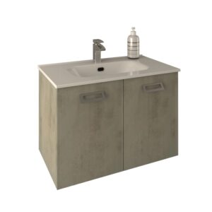 t.b.t. Mobile bagno con lavabo, rubinetto e dispenser sapone.