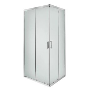 Box Doccia quadrato 68-80cm cromo vetri stampati Kamelie