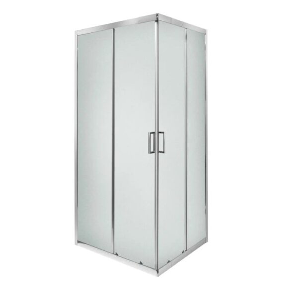 Box Doccia quadrato 68-80cm cromo vetri stampati Kamelie