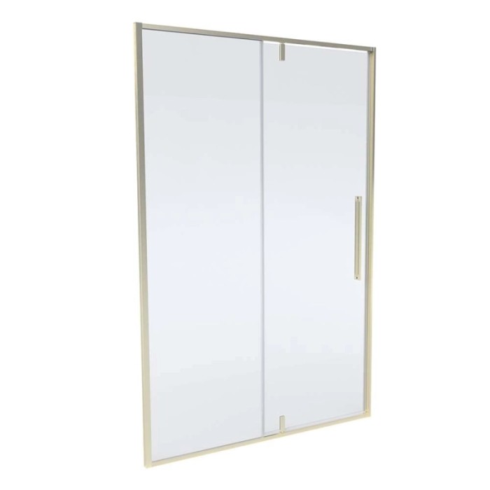 Porta doccia Pivot Slim 90-100x200 cm oro spazzolato