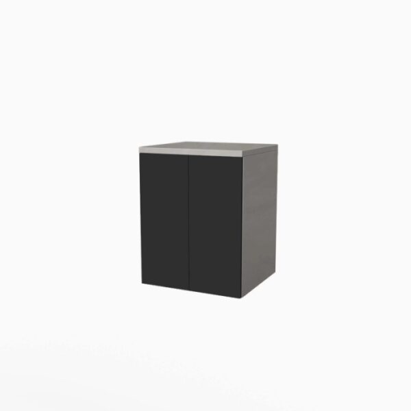 Modulo lavanderia con ante H91xL71xP65 cm Grigio Tortora opaco