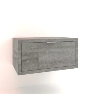 Mobile bagno sospeso grigio per arredo bagno.