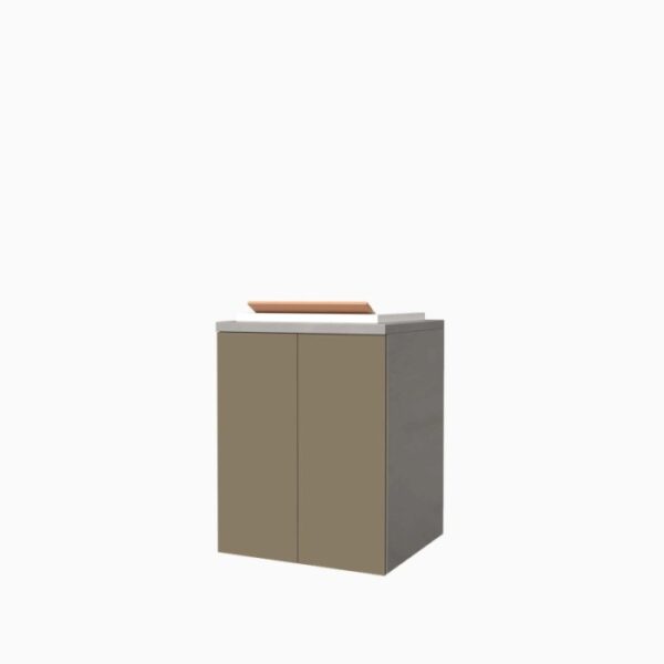 Mobile lavatoio sospeso vasca termoformato H91xL71xP65 cm Grigio Tortora