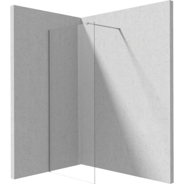 Parete doccia a scomparsa Idrostile 1200x1950 mm acciaio spazzolato