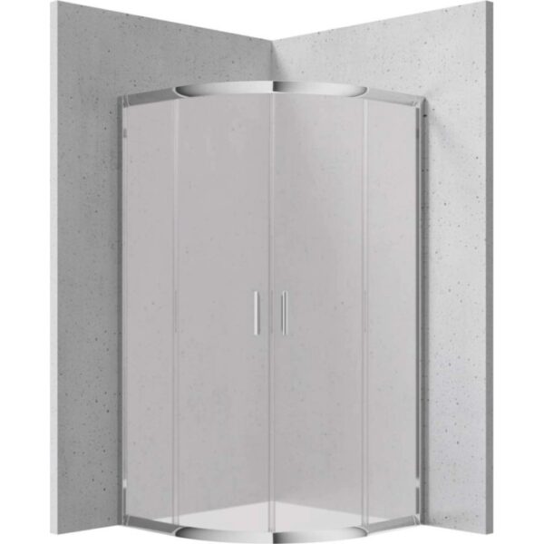 Cabina doccia semicircolare Caimito Idrostile h170 cm 900x1700 mm cromo