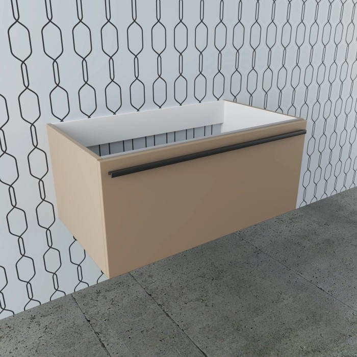 Mobile bagno sospeso beige della categoria arredo bagno.