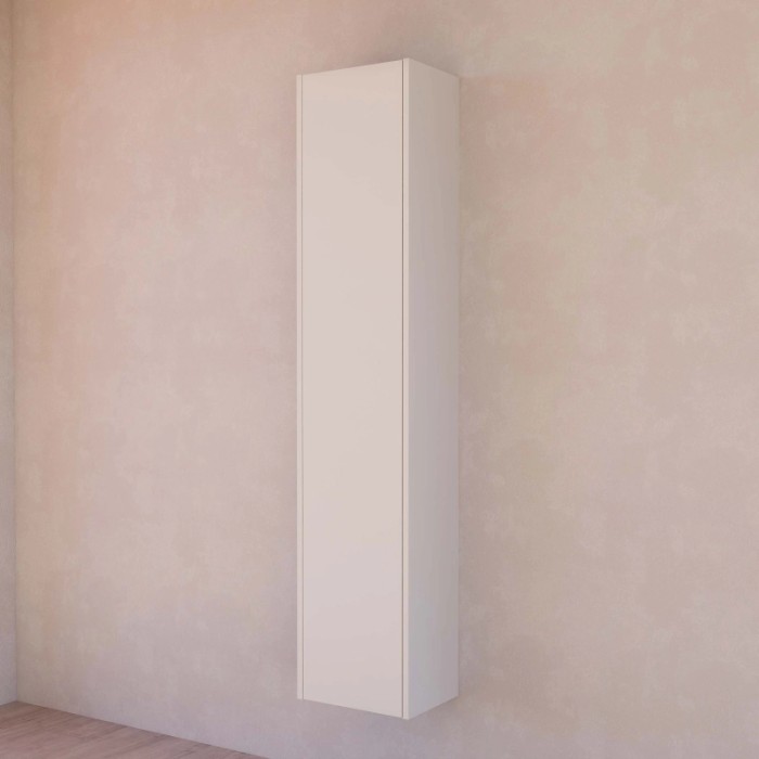 Mobile bagno sospeso verticale bianco.