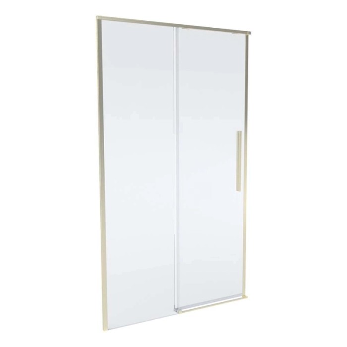 Porta doccia scorrevole Slim 138-140x200 cm oro spazzolato