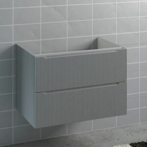 Mobile bagno sospeso t.b.t. grigio con due cassetti.