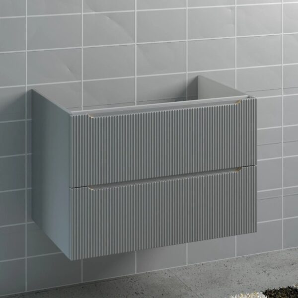 Mobile bagno sospeso t.b.t. grigio con due cassetti.
