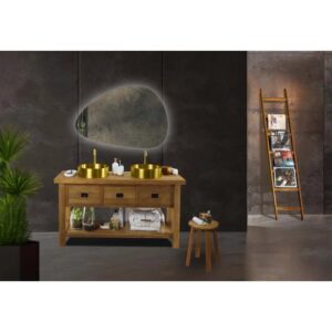 Mobile bagno in teak naturale Margaux 3 cassetti