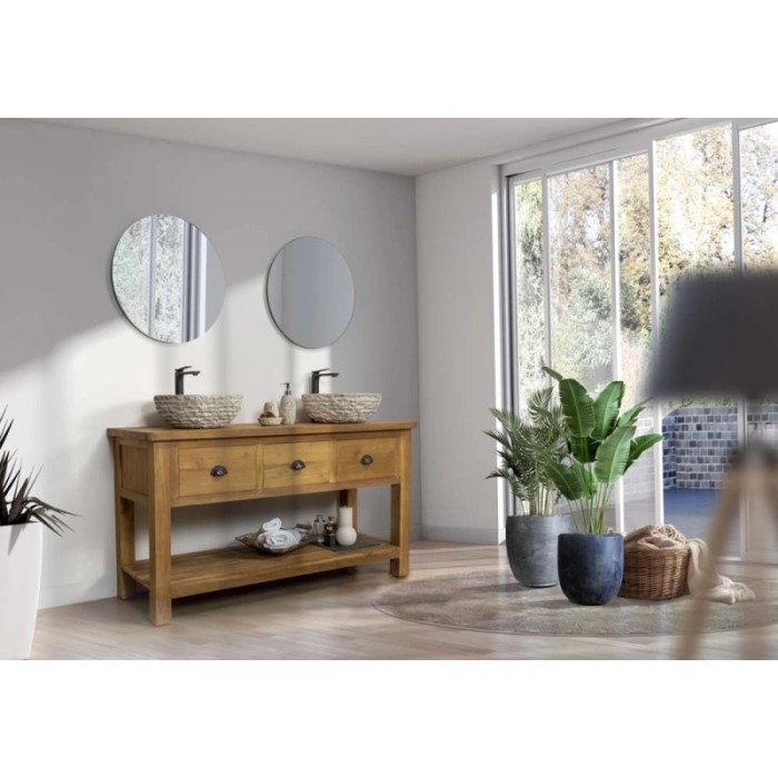 Mobile bagno in teak naturale Margaux 3 cassetti