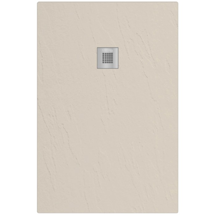 Piatto doccia beige t.b.t. con scarico quadrato.