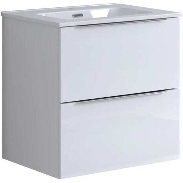 Mobile bagno t.b.t. bianco con due cassetti.
