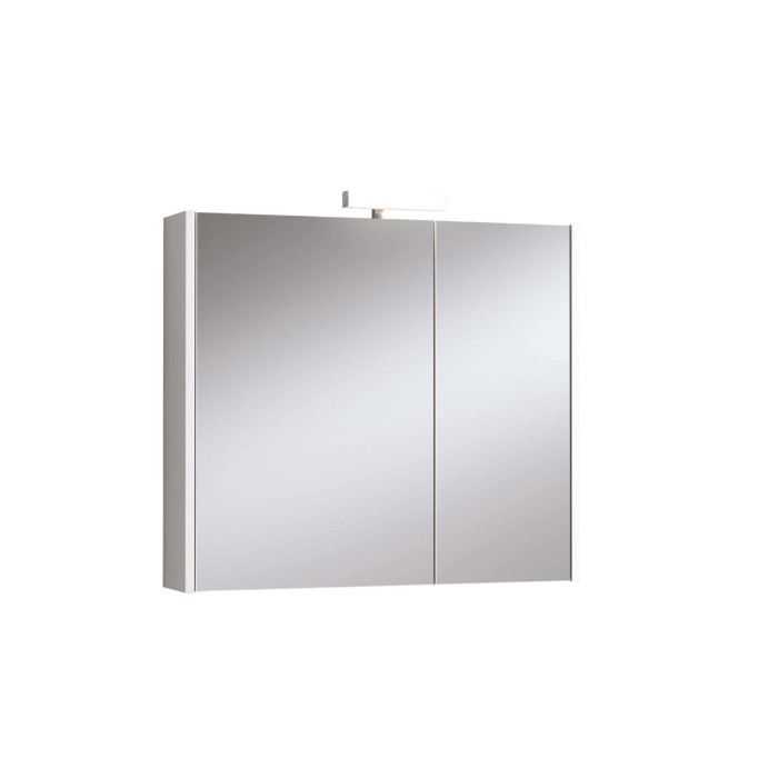 Specchiera t.b.t. con illuminazione per il bagno.