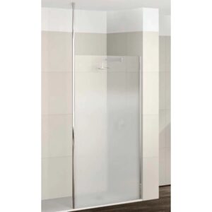 Box doccia walk-in con vetro satinato e profilo cromato, serie t.b.t.