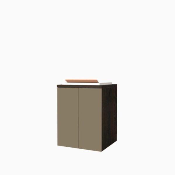 Modulo lavanderia con ante H91xL71xP65 cm Olmo Caffè Tortora opaco