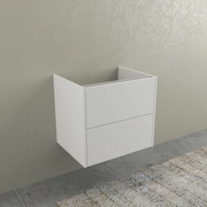 Mobile bagno sospeso t.b.t. bianco con due cassetti.