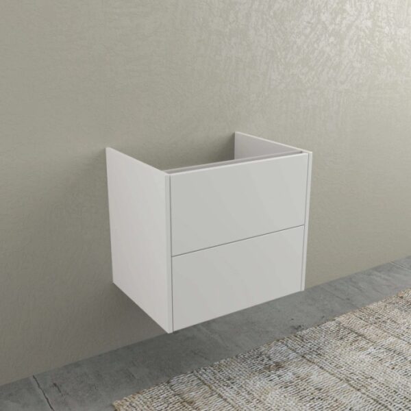 Mobile bagno sospeso t.b.t. bianco con due cassetti.