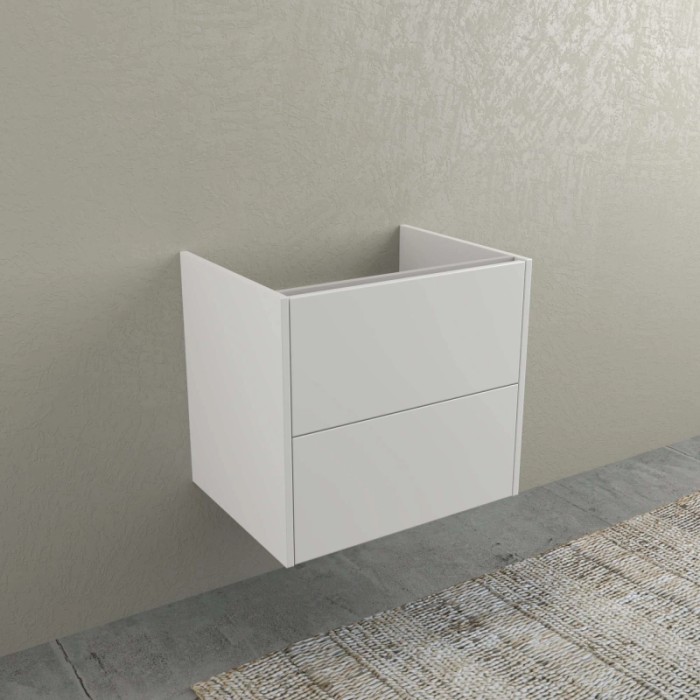 Mobile bagno sospeso t.b.t. bianco con due cassetti.