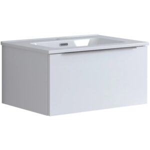 Mobile bagno sospeso bianco, parte della serie di arredo bagno t.b.t.