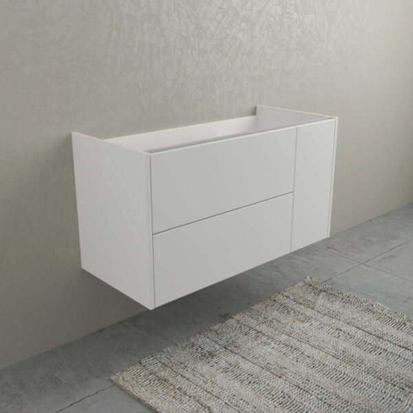 Mobile bagno sospeso t.b.t. bianco con cassetto e anta.
