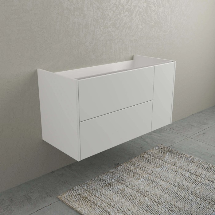 Mobile bagno sospeso t.b.t. bianco con cassetto e anta.
