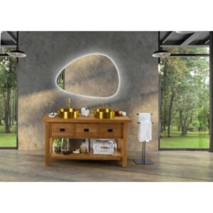 Specchio a LED retroilluminato Drop Light 85x140 cm