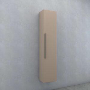 Mobile bagno sospeso beige con maniglia