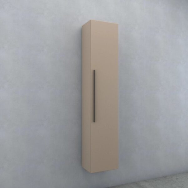 Mobile bagno sospeso beige con maniglia