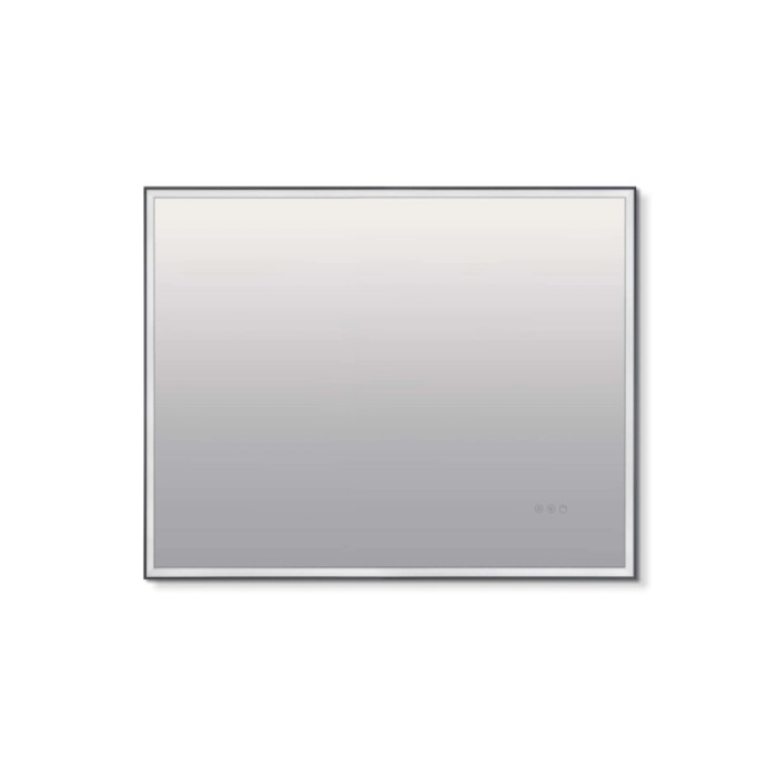 Specchiera LED S4 Square 100x80 cm nero