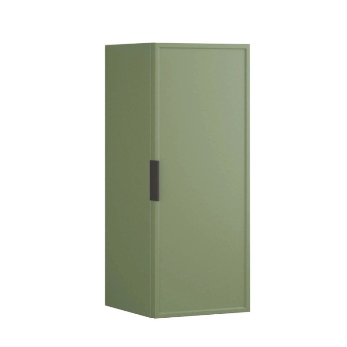 Mobile bagno sospeso t.b.t., finitura verde, maniglia antracite.