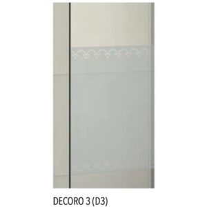t.b.t. Box doccia walk-in con striscia decorativa