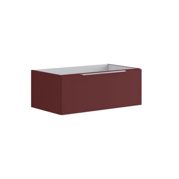 t.b.t. Mobile bagno sospeso bordeaux per arredare il bagno.