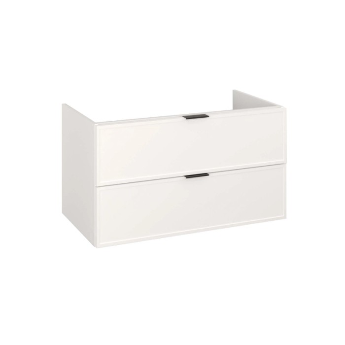 Mobile bagno t.b.t. bianco con due cassetti per arredo bagno.