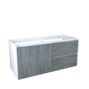 t.b.t. Mobile bagno sospeso grigio/bianco per arredo bagno.