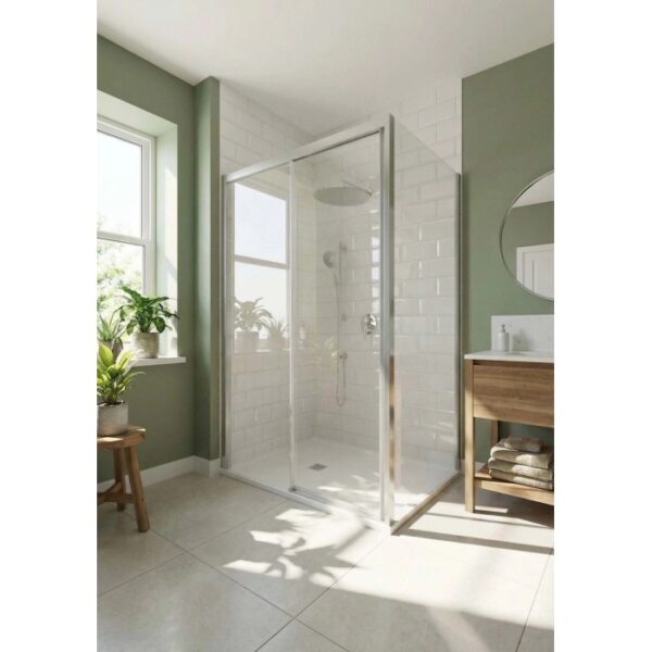Porta doccia lato fisso Elite 67-69x200 cm nichel spazzolato