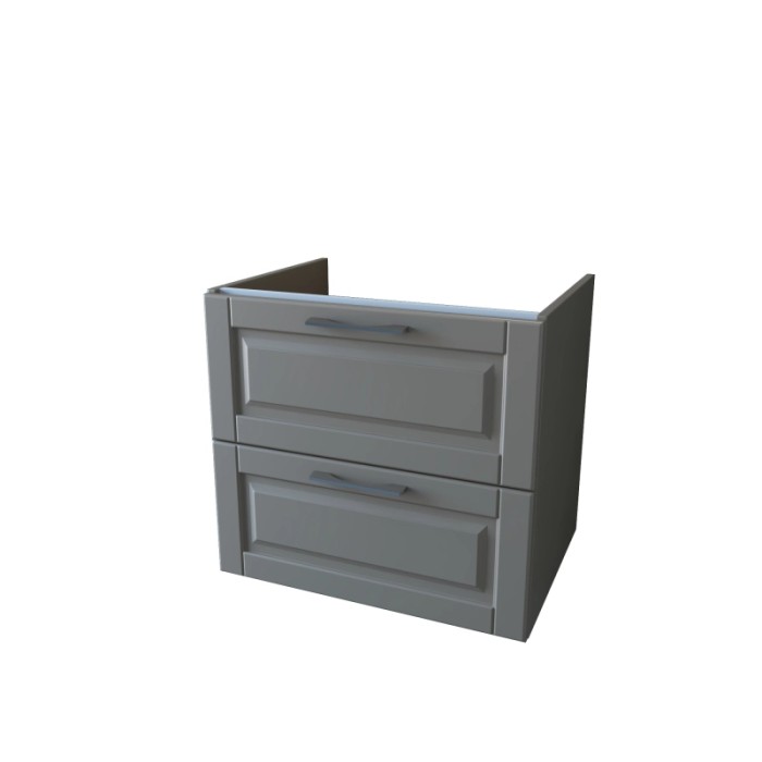 Mobile bagno t.b.t. grigio con due cassetti per il bagno.