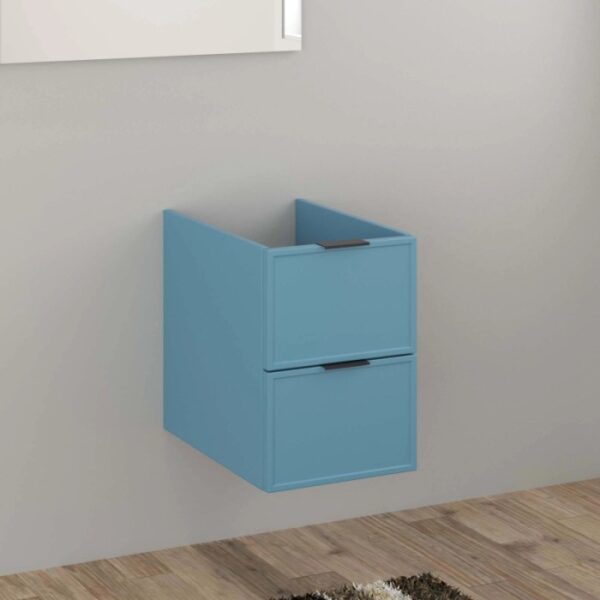 Mobile bagno t.b.t. blu con due cassetti per il bagno.