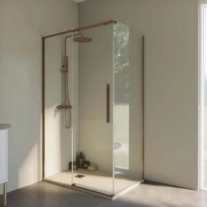 Porta doccia lato fisso Slim 77,5-79 cm oro rosa