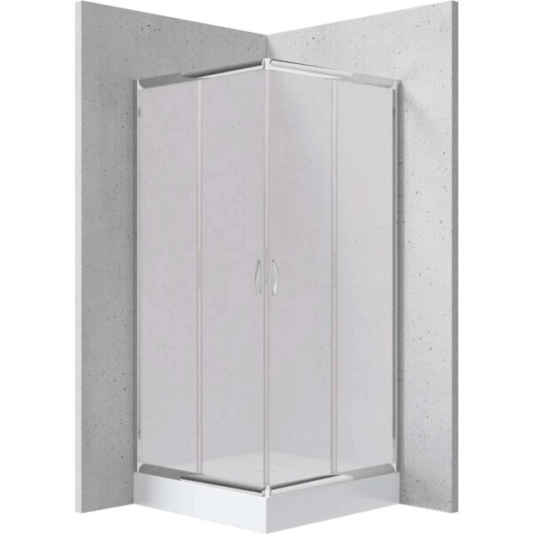 Cabina doccia Juraguá con piatto quadrato Caimito Idrostile 900x1850 mm cromo