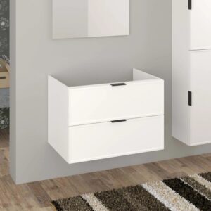 Mobile bagno t.b.t. bianco con due cassetti per il bagno.