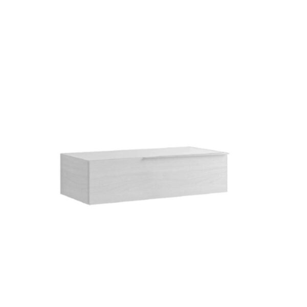t.b.t. Mobile bagno sospeso, effetto legno bianco.