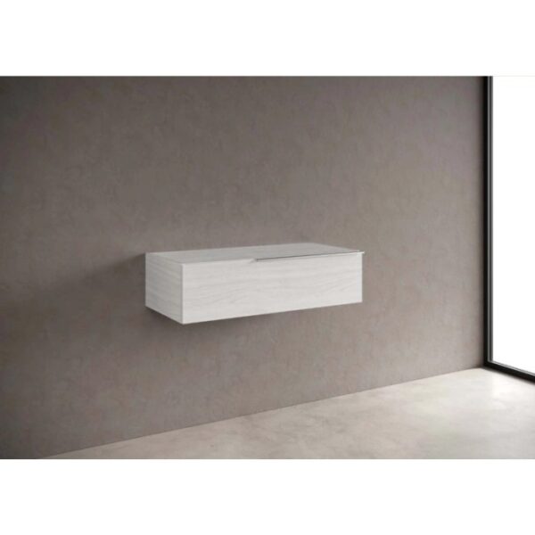 Mobile bagno sospeso effetto legno per bagno.